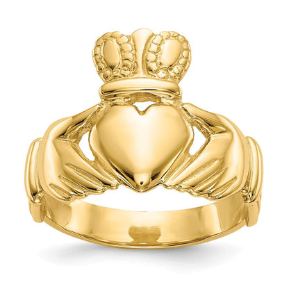 14K Gelbgold Claddagh-Ring für Herren