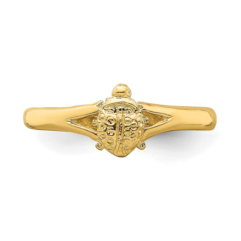 14K Gelbgold Marienkäfer Baby Ring