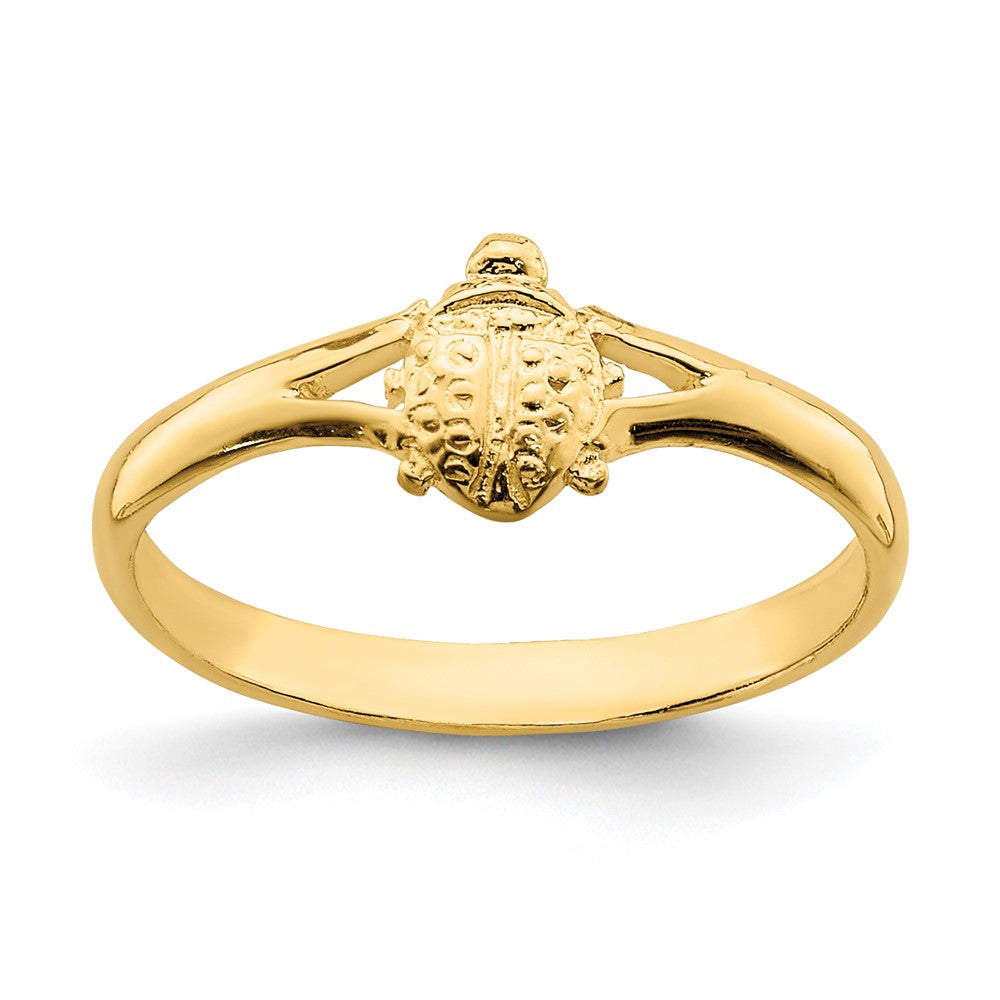 14K Gelbgold Marienkäfer Baby Ring