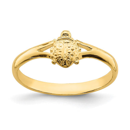 14K Gelbgold Marienkäfer Baby Ring
