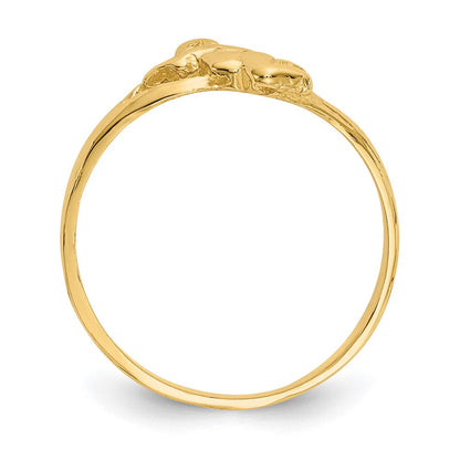 14K Gelbgold Engel Baby Ring