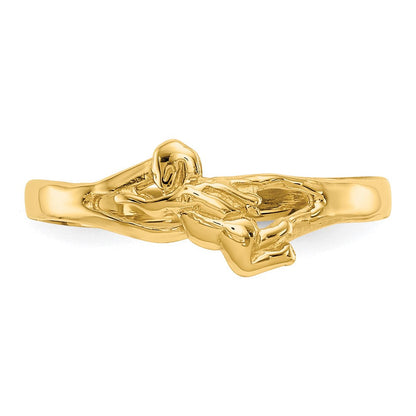 14K Gelbgold Engel Baby Ring