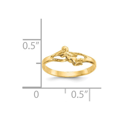 14K Gelbgold Engel Baby Ring