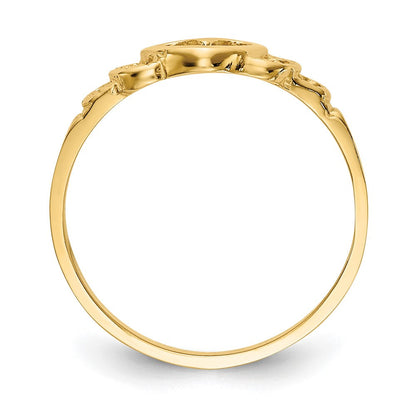 14K Gelbgold Herz Baby Ring