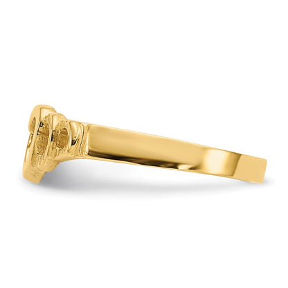14K Gelbgold Herz Baby Ring