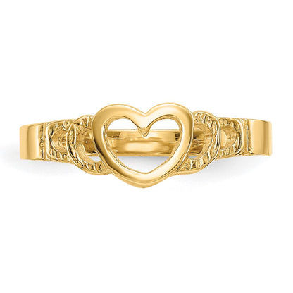 14K Gelbgold Herz Baby Ring