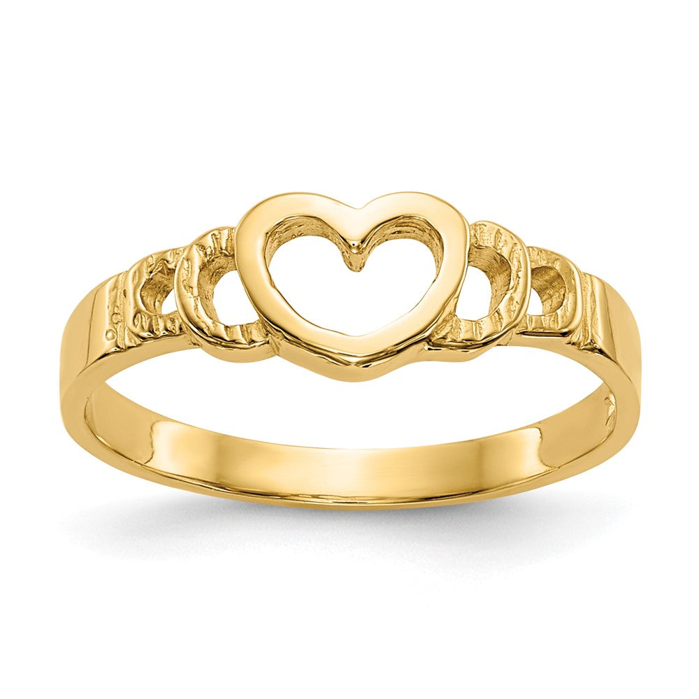 14K Gelbgold Herz Baby Ring