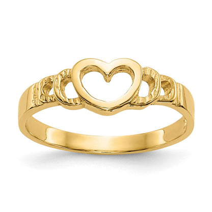 14K Gelbgold Herz Baby Ring