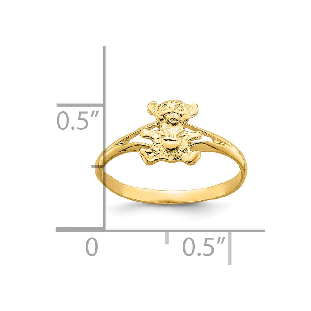14K Gelbgold Teddy Bär Baby Ring