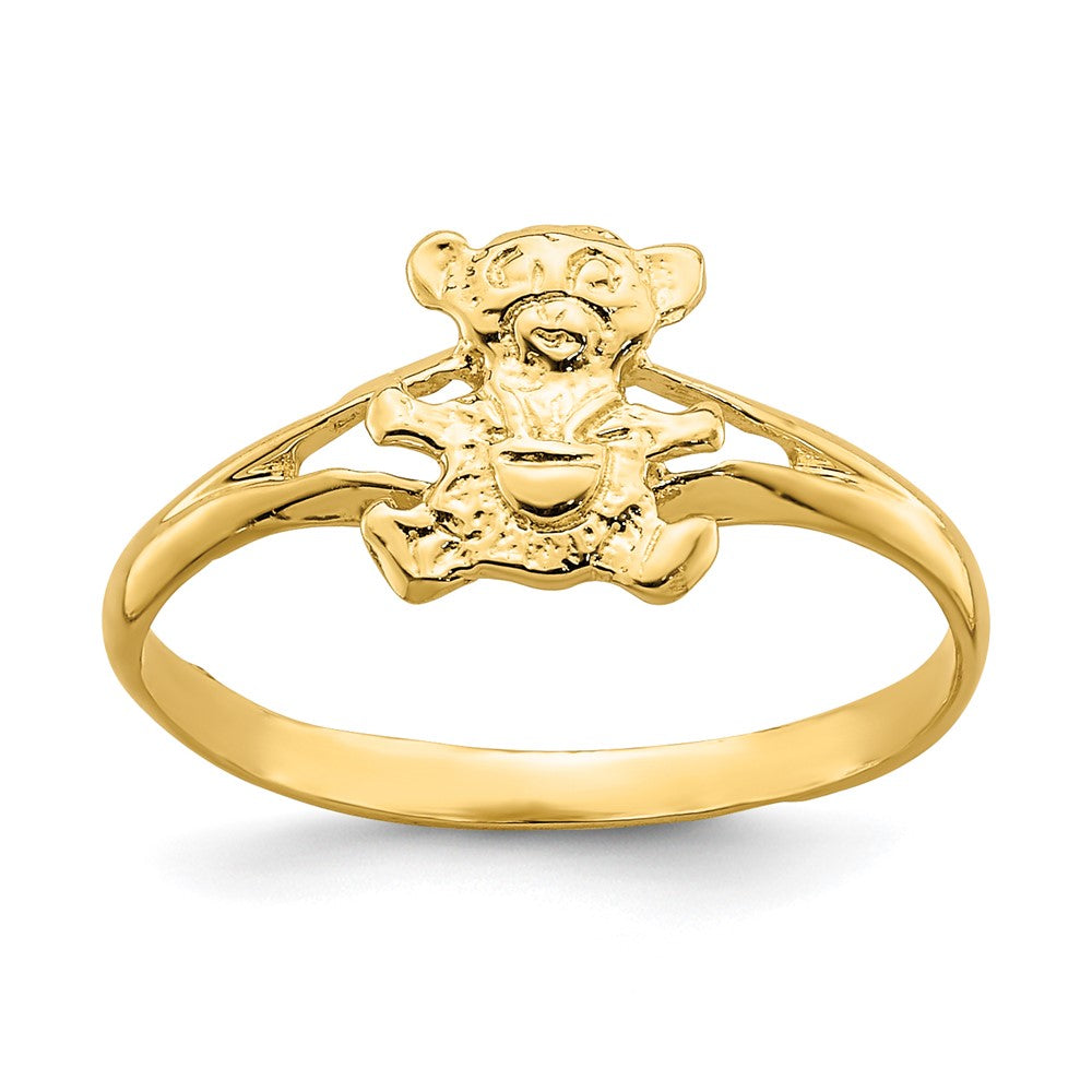 14K Gelbgold Teddy Bär Baby Ring