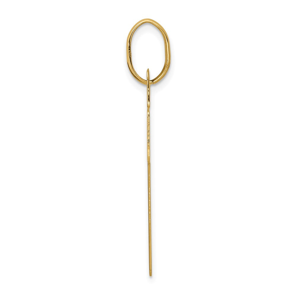 14K Gelbgold Polierter Kreuz-Charm
