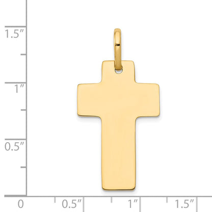 14K Gelbgold Polierter Kreuz-Charm