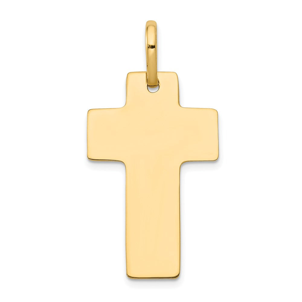 14K Gelbgold Polierter Kreuz-Charm