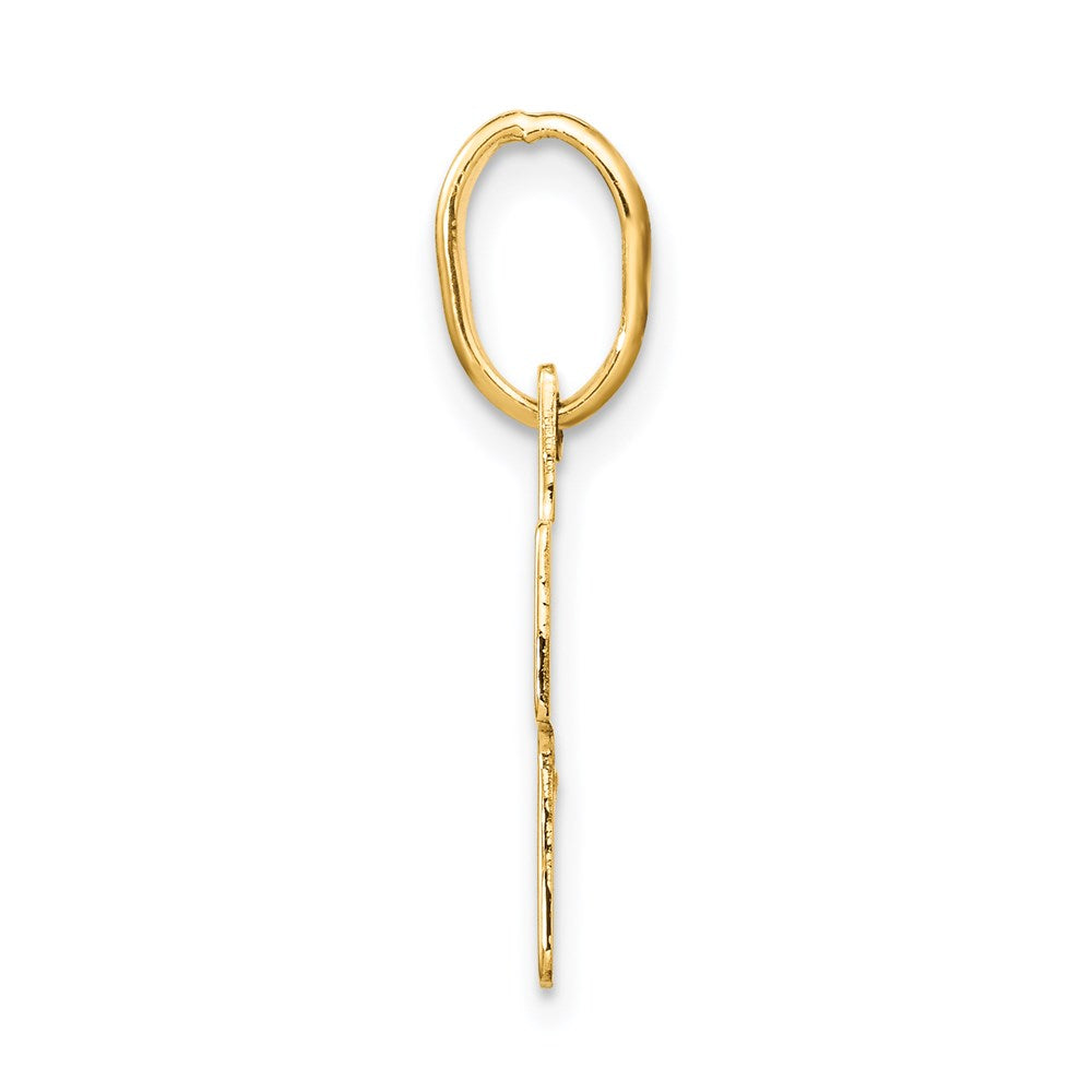 14K Gelbgold Polierter Kreuz-Charm