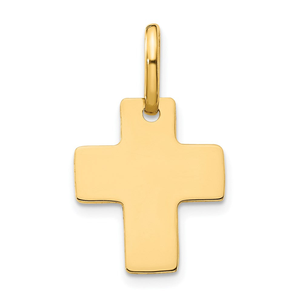 14K Gelbgold Polierter Kreuz-Charm