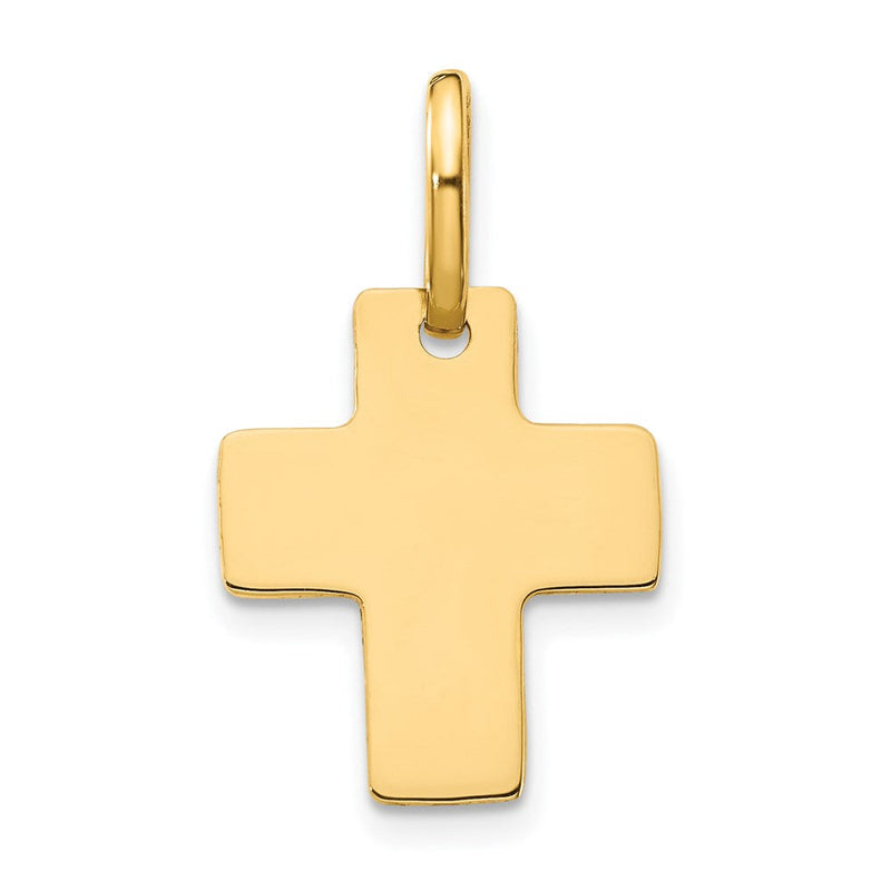 14K Gelbgold Polierter Kreuz-Charm