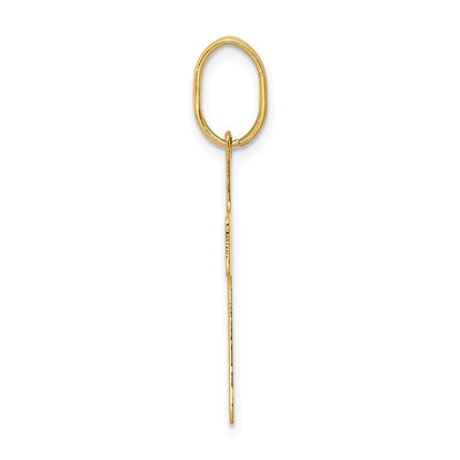 14K Gelbgold Poliertes Kreuz-Charm