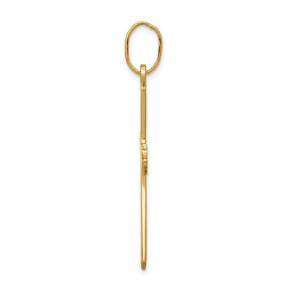 14K Gelbgold Polierter Kreuz-Anhänger