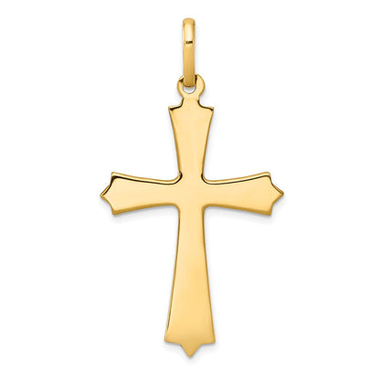 14K Gelbgold Polierter Kreuz-Anhänger