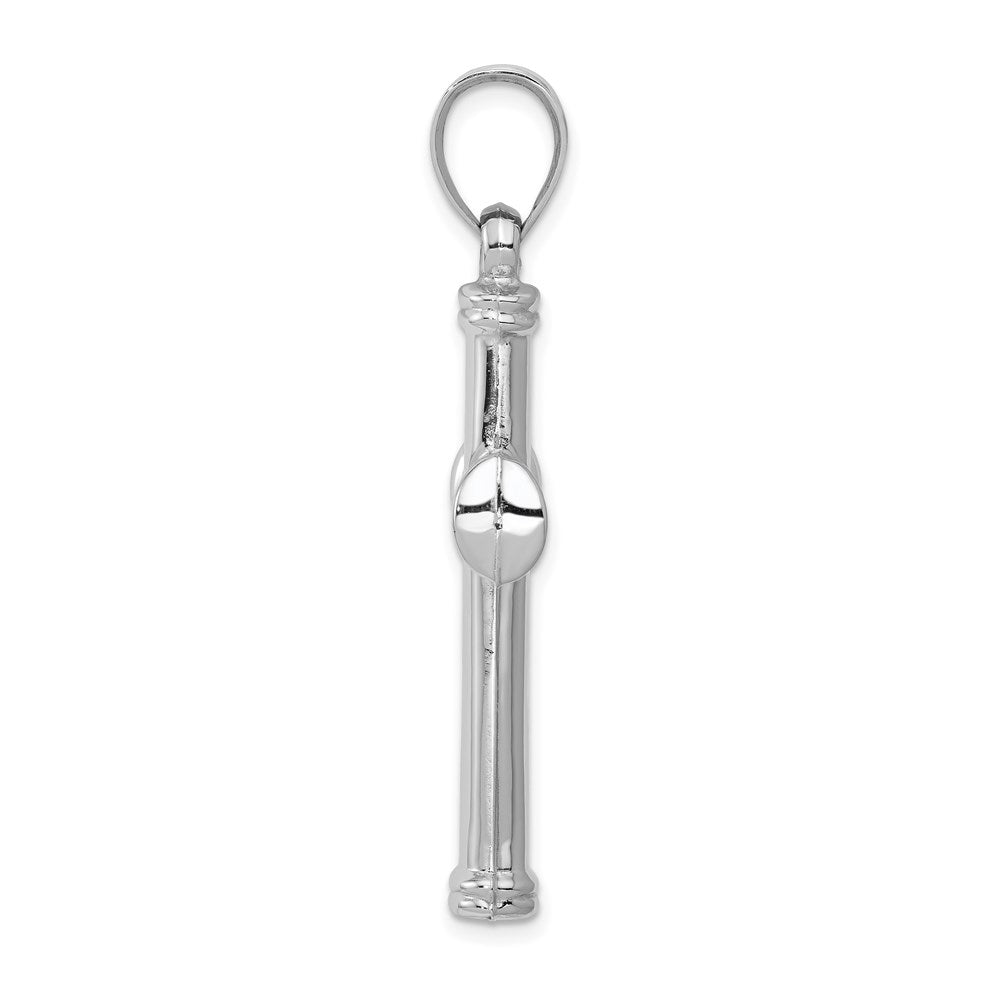 14K Weißgold Hohl Kreuz Anhänger