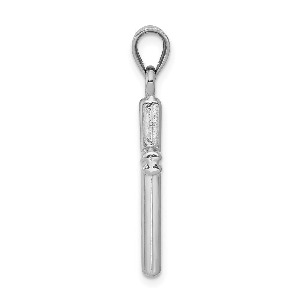 14K Weißgold Kreuz Anhänger