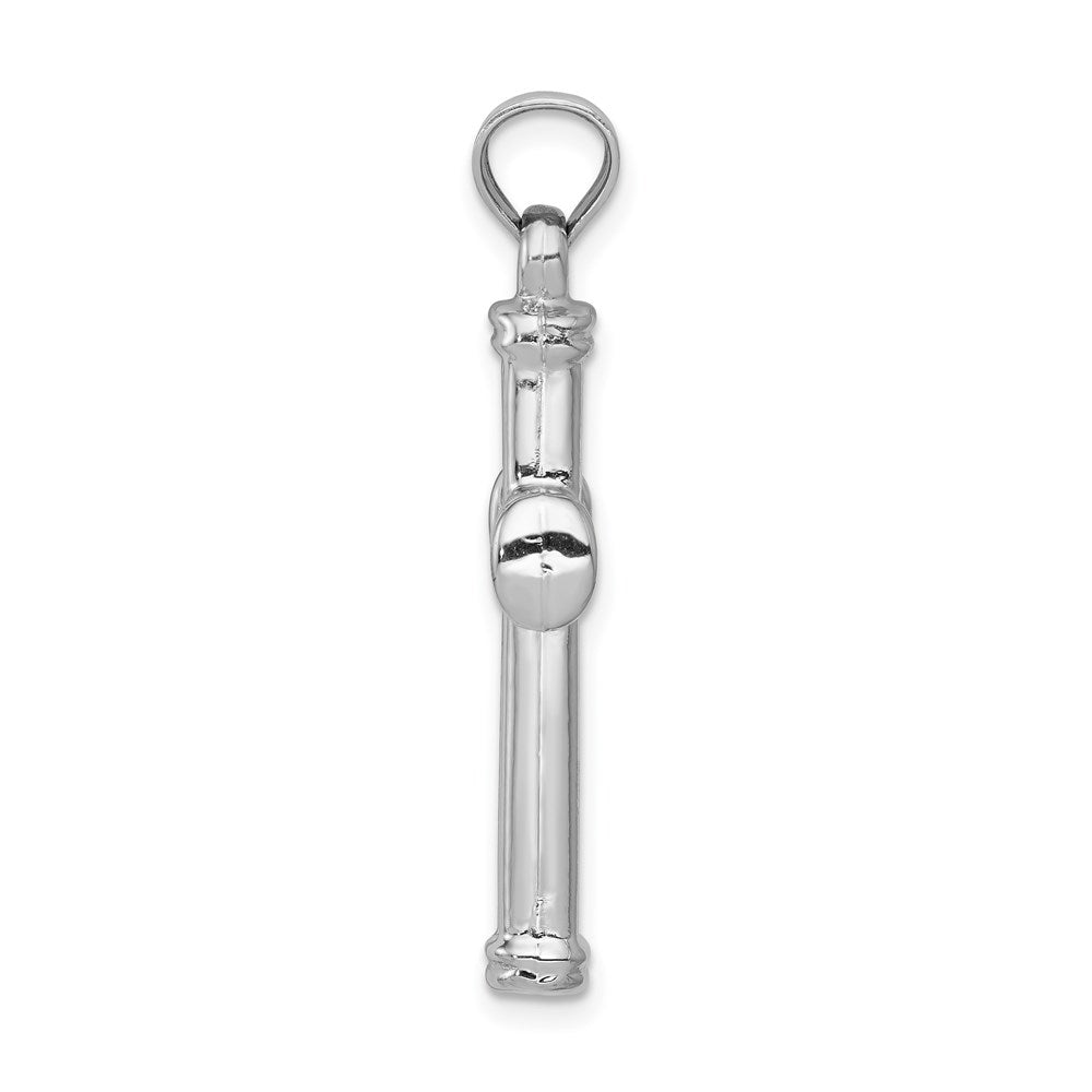 14K Weißgold Hohl Kreuz Anhänger