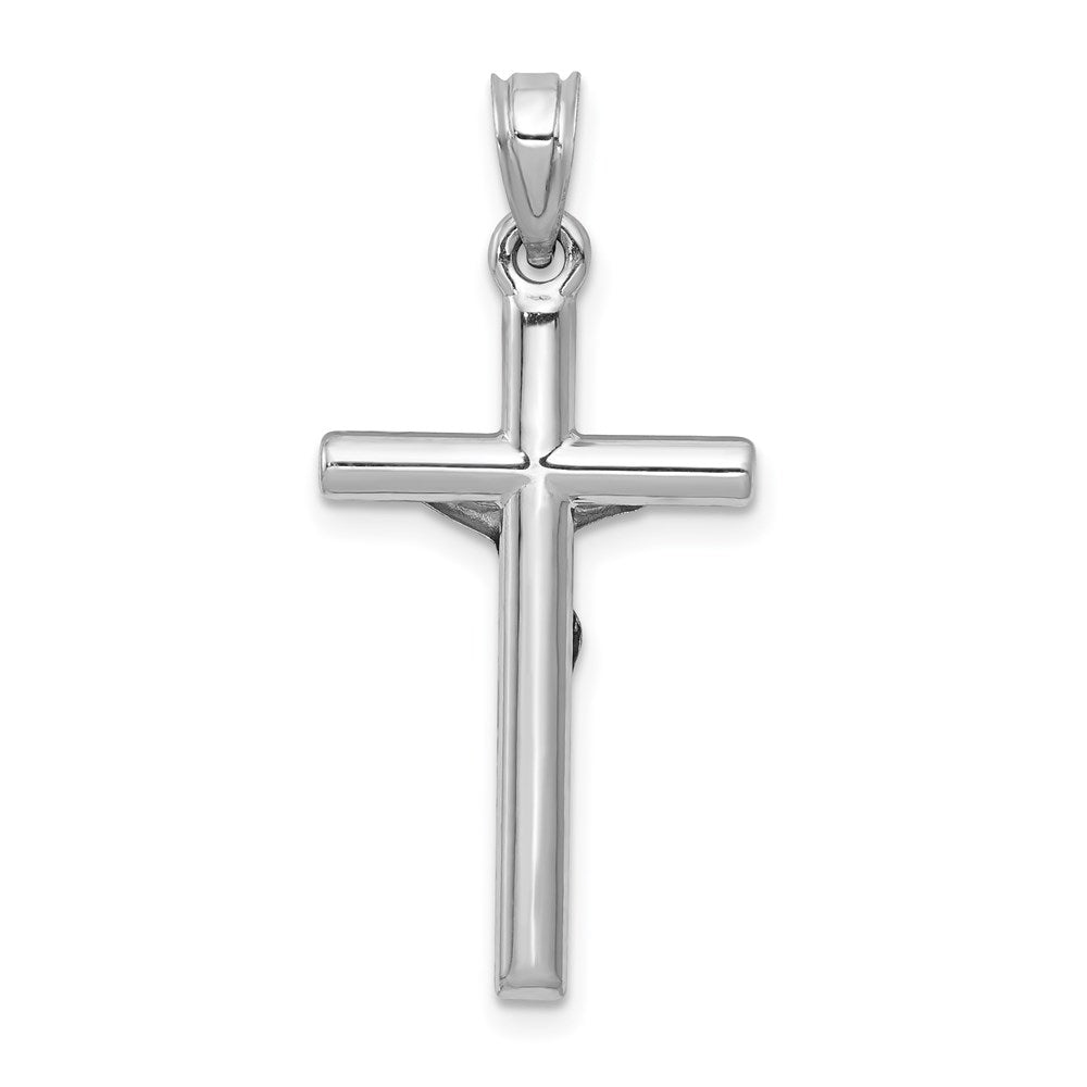 14K Weißgold Kruzifix Anhänger