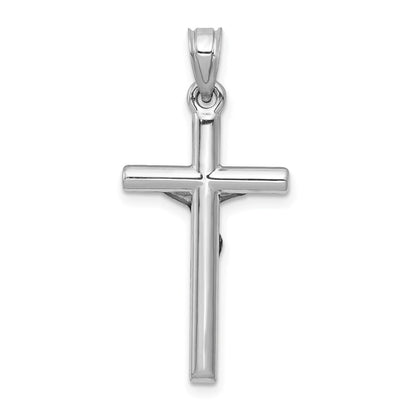 14K Weißgold Kruzifix Anhänger