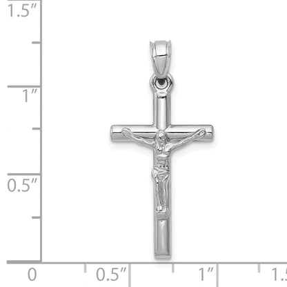 14K Weißgold Kruzifix Anhänger