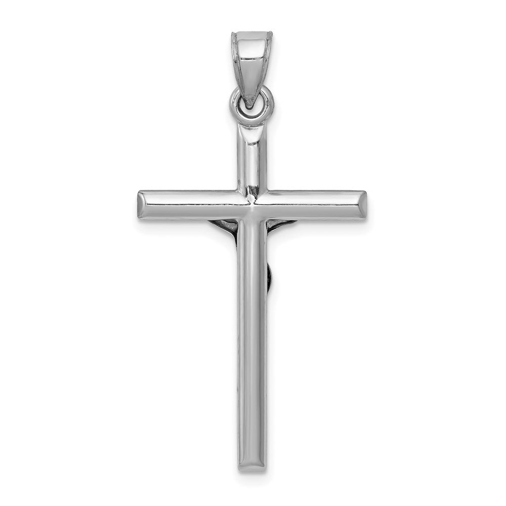 14K Weißgold Kruzifix Anhänger