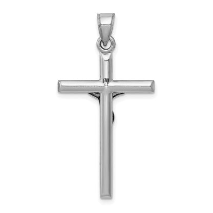 14K Weißgold Kruzifix Anhänger