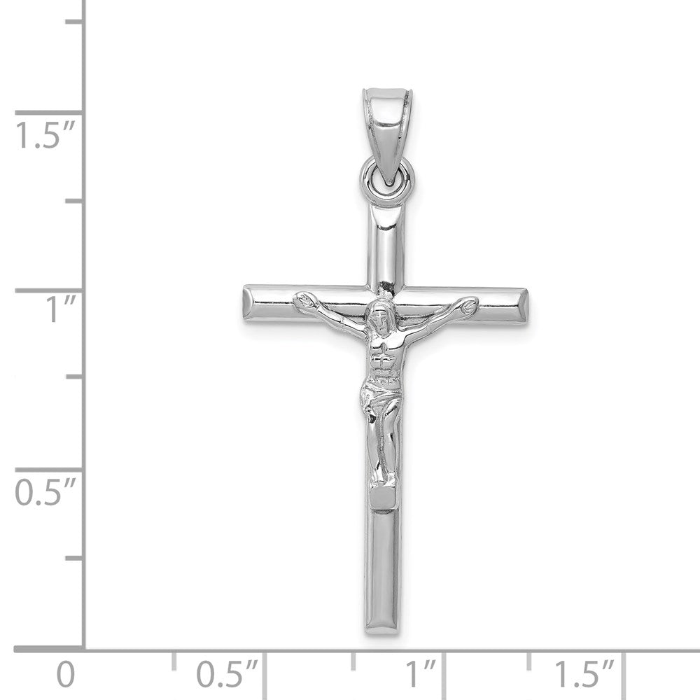 14K Weißgold Kruzifix Anhänger