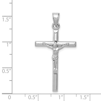 14K Weißgold Kruzifix Anhänger