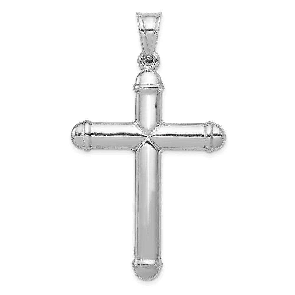 14K Weißgold Wendbarer Kruzifix-Anhänger