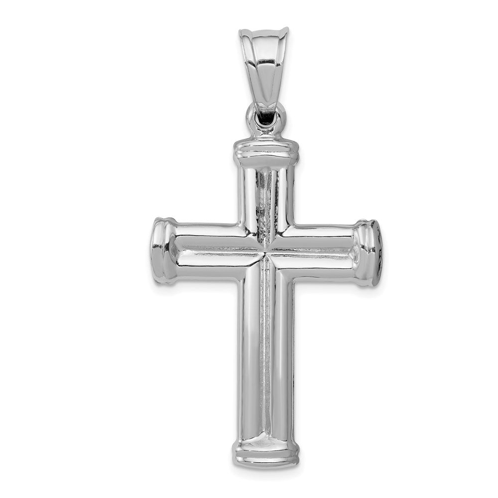 14K Weißgold Wendbarer Kruzifix-Anhänger
