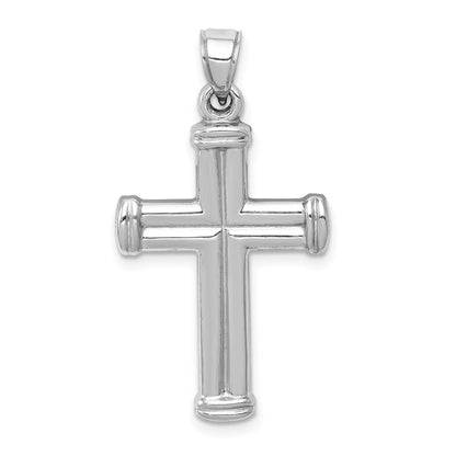 14K Weißgold Wendekreuz-Anhänger mit Kruzifix