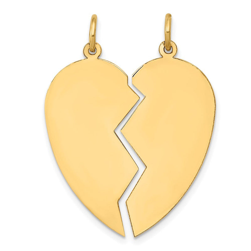 14K Gelbgold Herz-Charm-Set, 2-teilig
