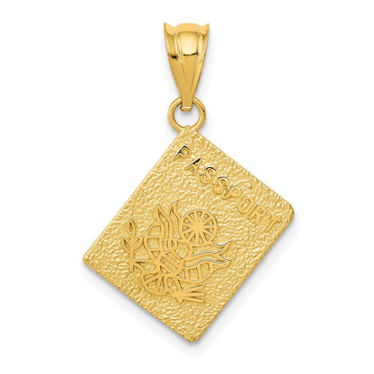 14K Gelbgold Reisepass-Charm