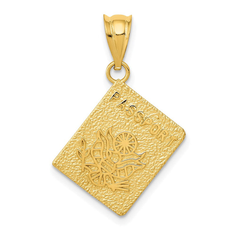 14K Gelbgold Reisepass-Charm