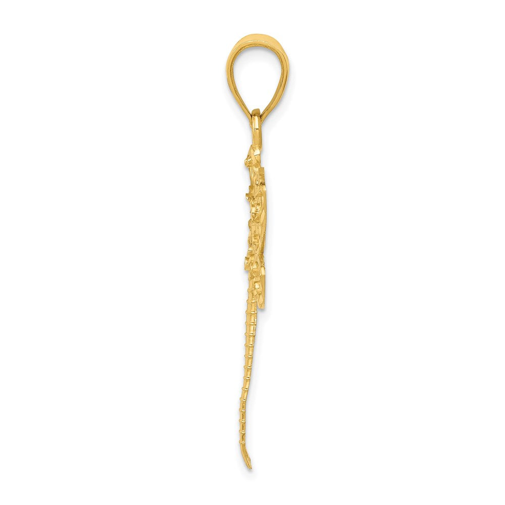 14 Karat Gelbgold Anhänger „Libelle" mit Diamantschliff