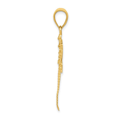 14 Karat Gelbgold Anhänger „Libelle" mit Diamantschliff