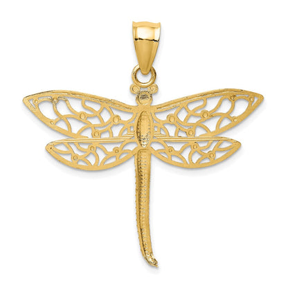 14 Karat Gelbgold Anhänger „Libelle" mit Diamantschliff