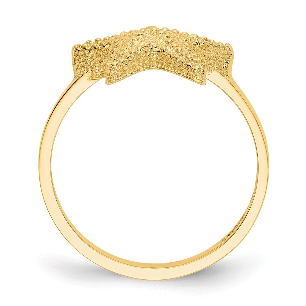 14K Gelbgold Ring mit Seestern-Motiv, poliert