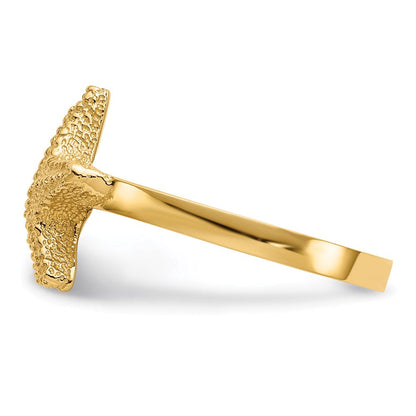 14K Gelbgold Ring mit Seestern-Motiv, poliert
