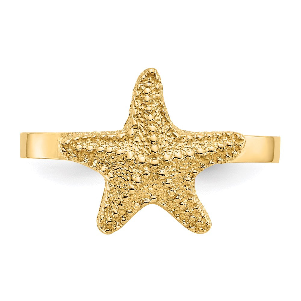 14K Gelbgold Ring mit Seestern-Motiv, poliert