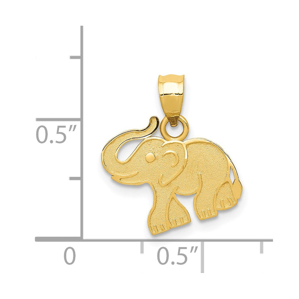 14K Gelbgold Elefant Charm