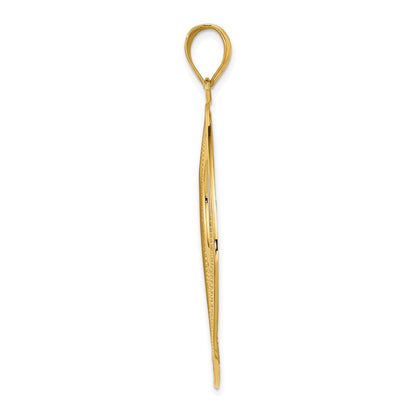 14K Gelbgold Kreis-Anhänger