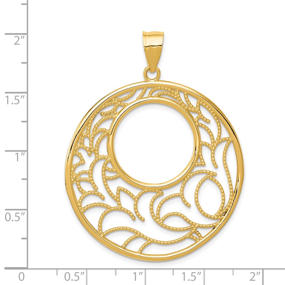 14K Gelbgold Kreis-Anhänger
