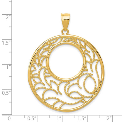 14K Gelbgold Kreis-Anhänger