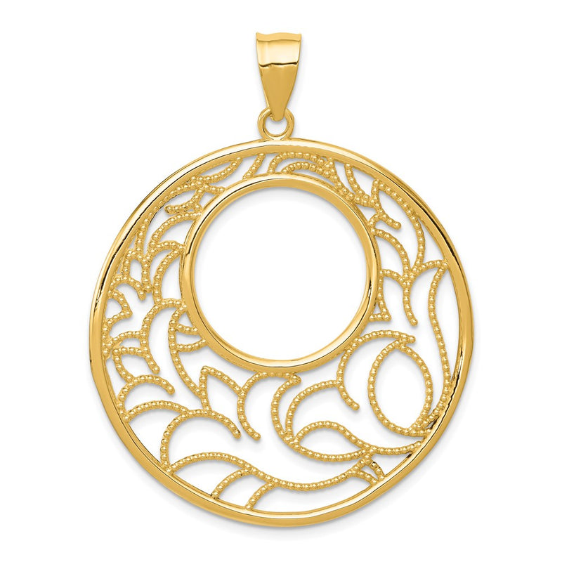 14K Gelbgold Kreis-Anhänger